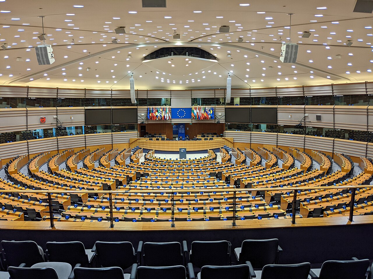 European Parliament hemicycle in Brussels